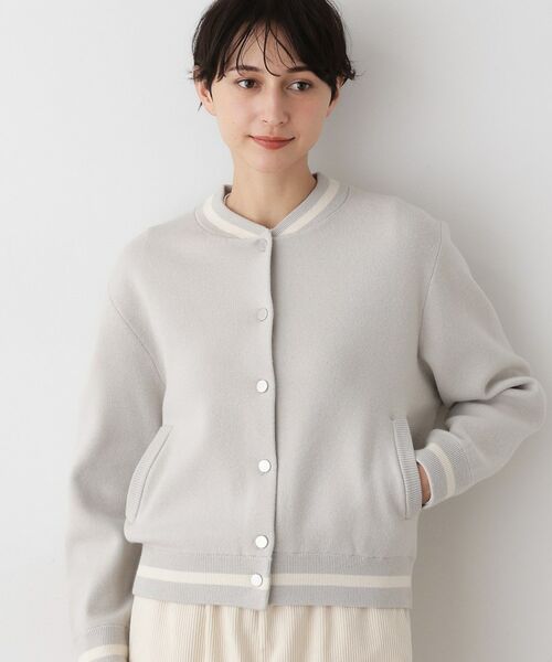 Dessin / デッサン カーディガン・ボレロ | 【洗える】スタジャンカーディガン(グレージュ(150))