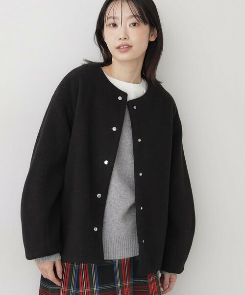 Dessin / デッサン その他アウター | メランジ起毛ジャケット(ブラック(019))