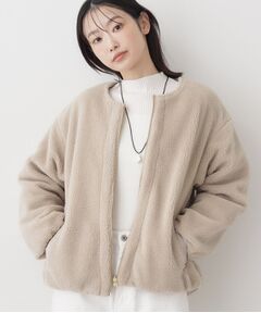 Dessin / デッサン ノーカラージャケット | 【2WAY】リバーシブルタフタボアアウター