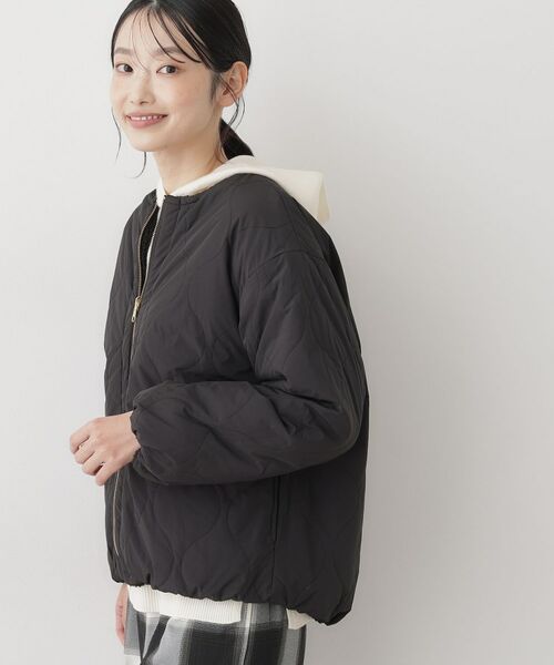 Dessin / デッサン ノーカラージャケット | 【2WAY】リバーシブルタフタボアアウター | 詳細10