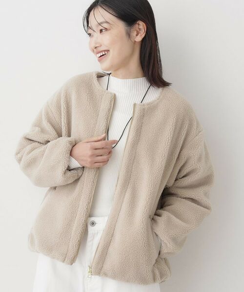 Dessin / デッサン ノーカラージャケット | 【2WAY】リバーシブルタフタボアアウター | 詳細15