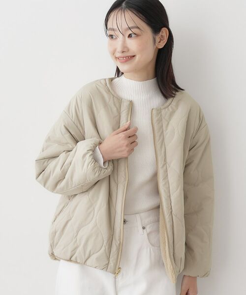 Dessin / デッサン ノーカラージャケット | 【2WAY】リバーシブルタフタボアアウター | 詳細17