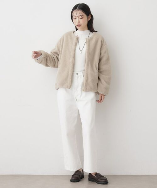 Dessin / デッサン ノーカラージャケット | 【2WAY】リバーシブルタフタボアアウター | 詳細18