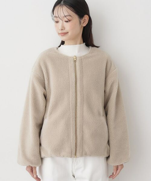 Dessin / デッサン ノーカラージャケット | 【2WAY】リバーシブルタフタボアアウター | 詳細22