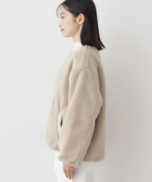 Dessin / デッサン ノーカラージャケット | 【2WAY】リバーシブルタフタボアアウター | 詳細23