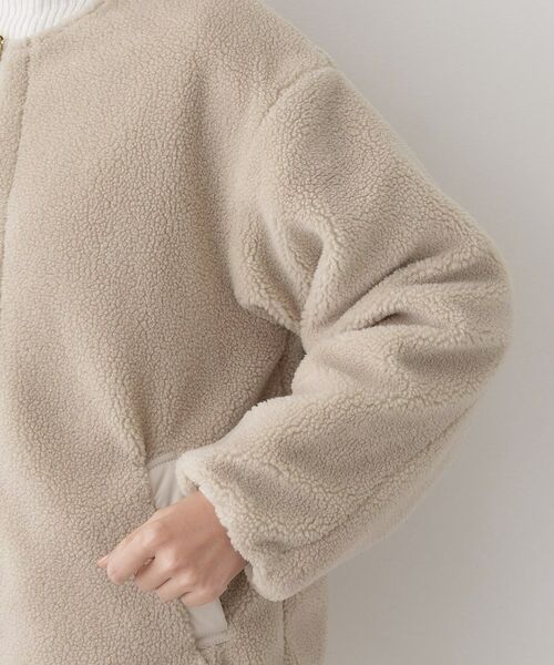 Dessin / デッサン ノーカラージャケット | 【2WAY】リバーシブルタフタボアアウター | 詳細26