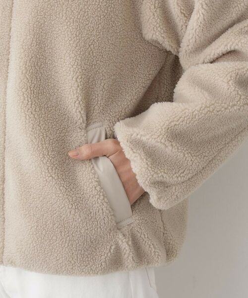 Dessin / デッサン ノーカラージャケット | 【2WAY】リバーシブルタフタボアアウター | 詳細27