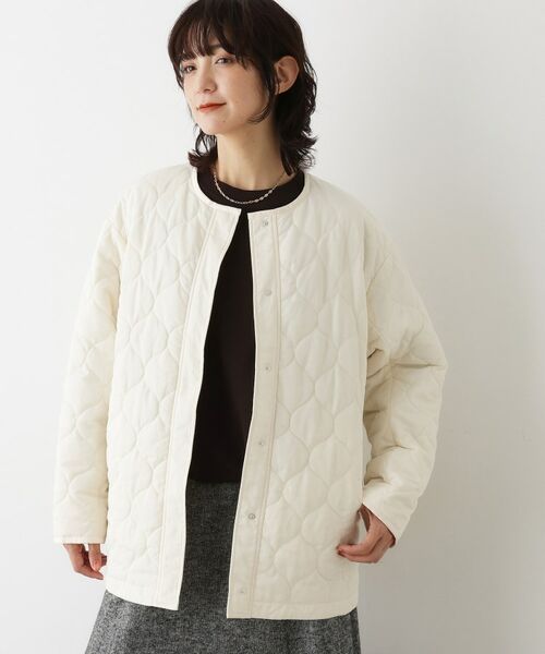 Dessin/デッサン キルトノーカラージャケット アイボリー(004) 02(M)