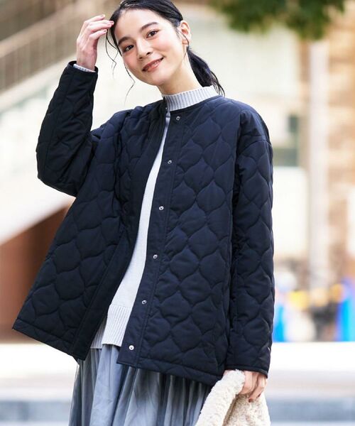 Dessin / デッサン その他アウター | キルトノーカラージャケット(ブラック(019))