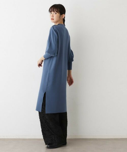 Dessin / デッサン ロング・マキシ丈ワンピース | 【2点セット/洗える】パンツレイヤードワンピース(ブルー(092))