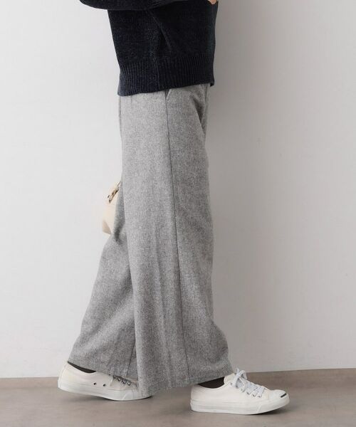 Dessin / デッサン パンツ | 【洗える/後ろゴム】ツイードワイドパンツ | 詳細1