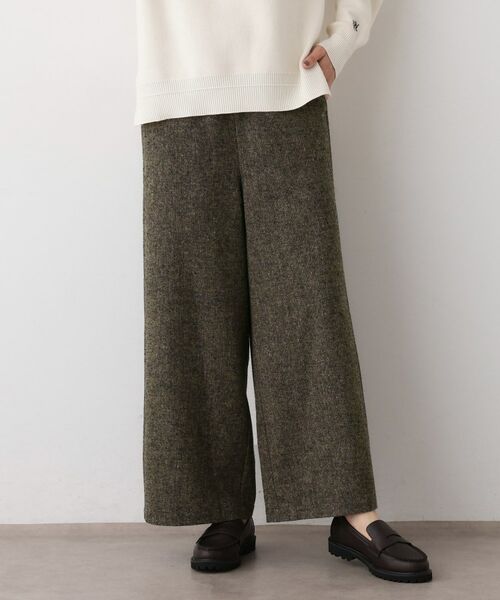 Dessin / デッサン パンツ | 【洗える/後ろゴム】ツイードワイドパンツ | 詳細10