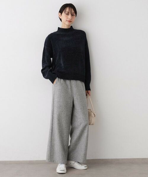 Dessin / デッサン パンツ | 【洗える/後ろゴム】ツイードワイドパンツ | 詳細3