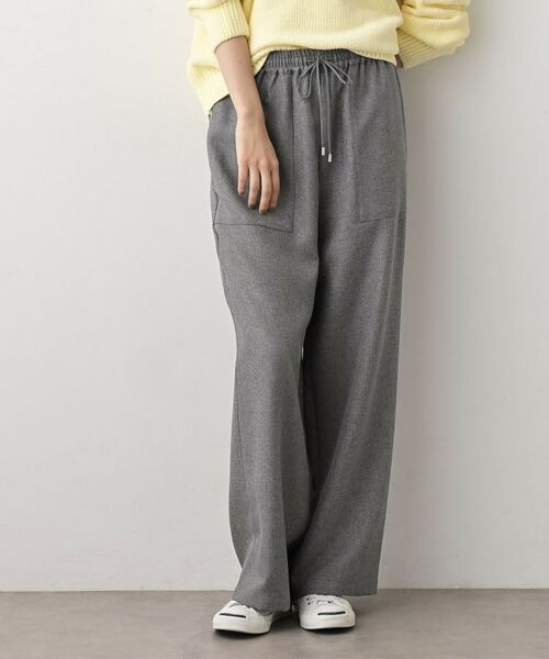 Dessin / デッサン パンツ | 【セットアップ可/ウエスト総ゴム】ツイードライクワイドパンツ | 詳細1