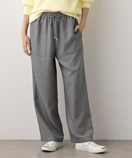 Dessin / デッサン パンツ | 【セットアップ可/ウエスト総ゴム】ツイードライクワイドパンツ | 詳細2