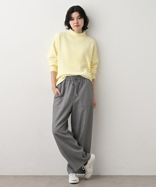 Dessin / デッサン パンツ | 【セットアップ可/ウエスト総ゴム】ツイードライクワイドパンツ | 詳細3