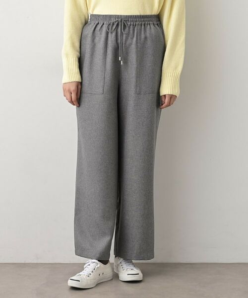 Dessin / デッサン パンツ | 【セットアップ可/ウエスト総ゴム】ツイードライクワイドパンツ | 詳細9