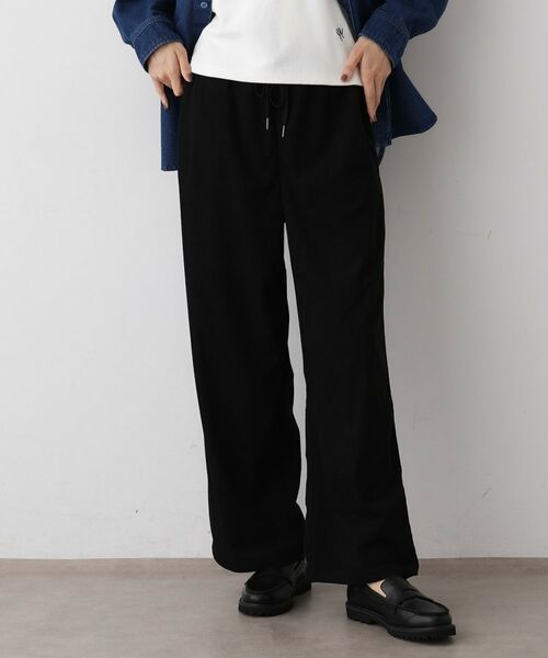 Dessin / デッサン パンツ | 【ウエストゴム・洗える】ソフトコーデュロイイージーパンツ(ブラック(019))