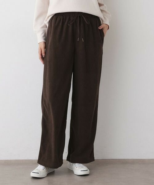 Dessin / デッサン パンツ | 【ウエストゴム・洗える】ソフトコーデュロイイージーパンツ(ブラウン(043))