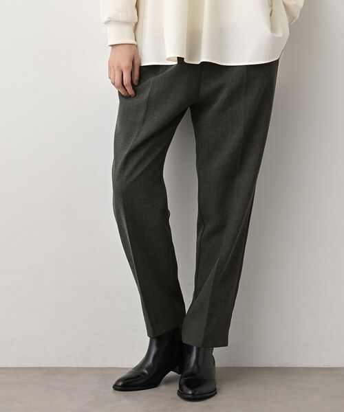 Dessin / デッサン パンツ | 【ウエストゴム/裏地付き】コンフォートテーパードパンツ(チャコールグレー(014))