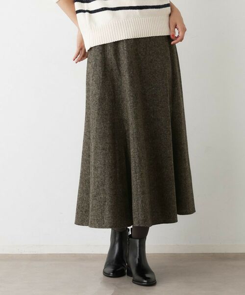 Dessin / デッサン スカート | 【洗える】ツイードフレアスカート(ブラウン(544))