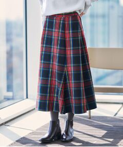 Dessin / デッサン スカート | 【洗える】チェック柄起毛フレアスカート