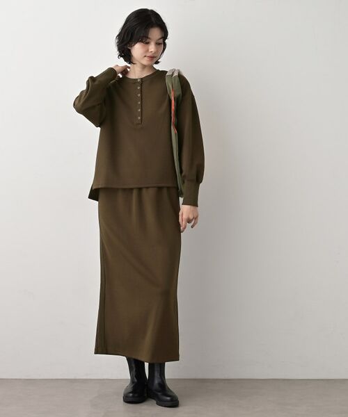 Dessin / デッサン ロング・マキシ丈スカート | 【セットアップ可/洗える】切り替えデザインサイドリブスカート | 詳細7