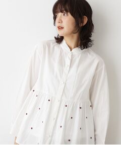 Dessin / デッサン シャツ・ブラウス | 【洗える/インド製】ビーズ刺繍ペプラムブラウス