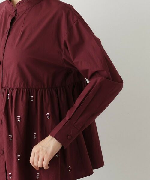 Dessin / デッサン シャツ・ブラウス | 【洗える/インド製】ビーズ刺繍ペプラムブラウス | 詳細13