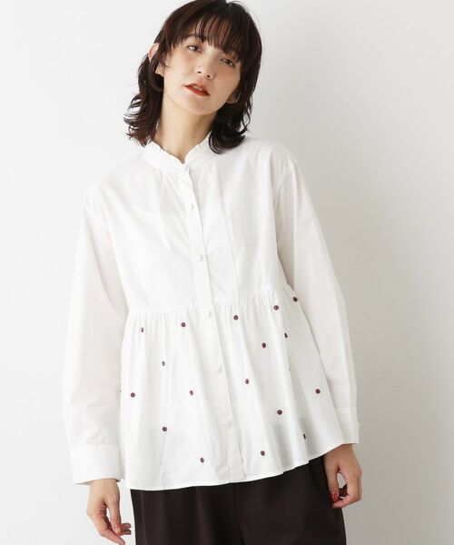 Dessin / デッサン シャツ・ブラウス | 【洗える/インド製】ビーズ刺繍ペプラムブラウス | 詳細2