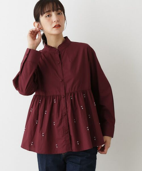 Dessin / デッサン シャツ・ブラウス | 【洗える/インド製】ビーズ刺繍ペプラムブラウス | 詳細5