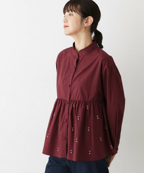 Dessin / デッサン シャツ・ブラウス | 【洗える/インド製】ビーズ刺繍ペプラムブラウス | 詳細6