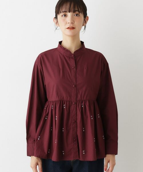 Dessin / デッサン シャツ・ブラウス | 【洗える/インド製】ビーズ刺繍ペプラムブラウス | 詳細9