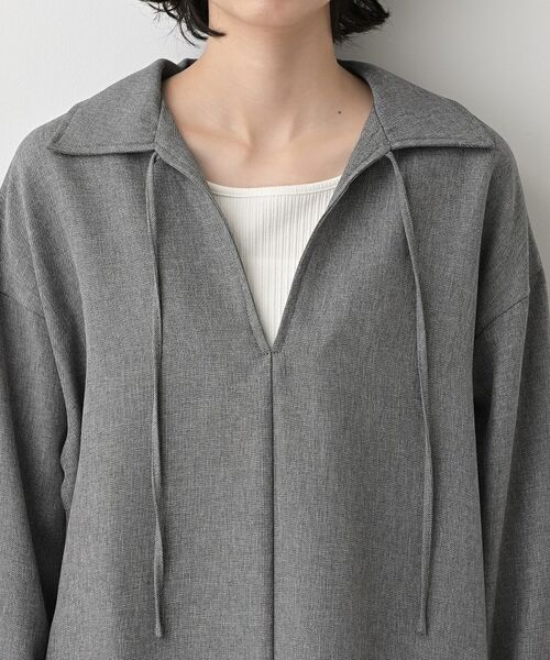 Dessin / デッサン シャツ・ブラウス | 【セットアップ可/洗える】ツイードライクスキッパーシャツ | 詳細12