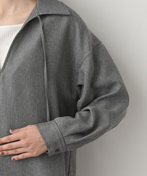 Dessin / デッサン シャツ・ブラウス | 【セットアップ可/洗える】ツイードライクスキッパーシャツ | 詳細14