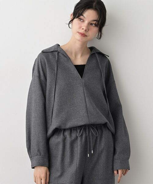 Dessin / デッサン シャツ・ブラウス | 【セットアップ可/洗える】ツイードライクスキッパーシャツ | 詳細5