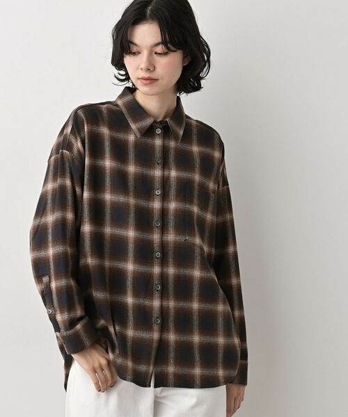 Dessin / デッサン シャツ・ブラウス | 【洗える】起毛オンブレーチェック柄シャツ | 詳細1