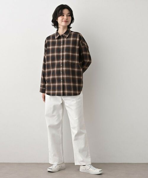 Dessin / デッサン シャツ・ブラウス | 【洗える】起毛オンブレーチェック柄シャツ | 詳細3