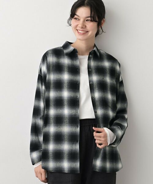 Dessin / デッサン シャツ・ブラウス | 【洗える】起毛オンブレーチェック柄シャツ | 詳細5
