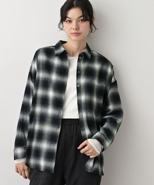Dessin / デッサン シャツ・ブラウス | 【洗える】起毛オンブレーチェック柄シャツ | 詳細6