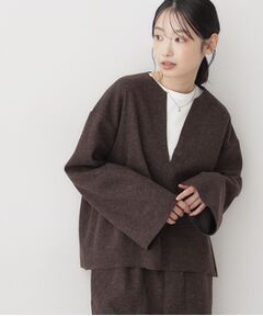 Dessin / デッサン シャツ・ブラウス | 【セットアップ可/洗える】Vネックメルトンジャージ