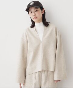 Dessin / デッサン シャツ・ブラウス | 【セットアップ可/洗える】Vネックメルトンジャージ