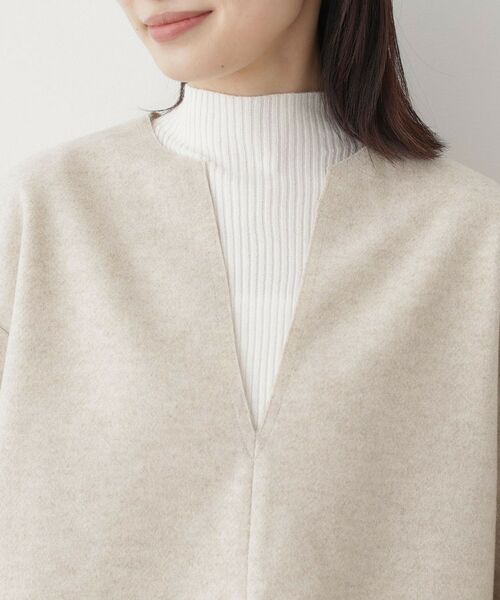 Dessin / デッサン シャツ・ブラウス | 【セットアップ可/洗える】Vネックメルトンジャージ | 詳細12