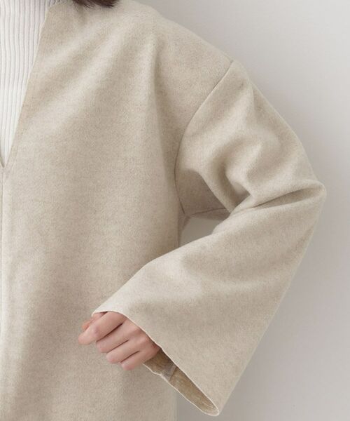 Dessin / デッサン シャツ・ブラウス | 【セットアップ可/洗える】Vネックメルトンジャージ | 詳細13