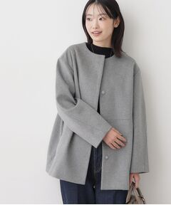 Dessin / デッサン その他アウター | ウール混クルーネックコート