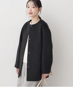 Dessin / デッサン その他アウター | ウール混クルーネックコート