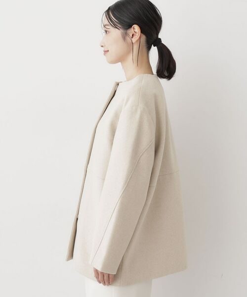 Dessin / デッサン その他アウター | ウール混クルーネックコート | 詳細17