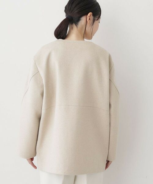 Dessin / デッサン その他アウター | ウール混クルーネックコート | 詳細18