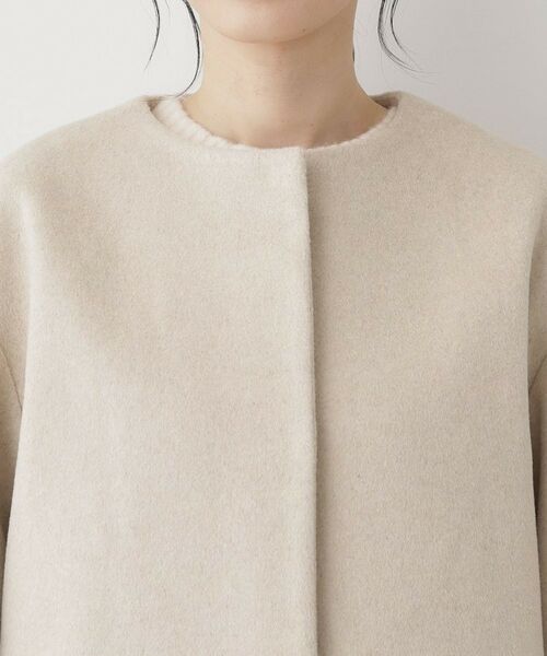 Dessin / デッサン その他アウター | ウール混クルーネックコート | 詳細19
