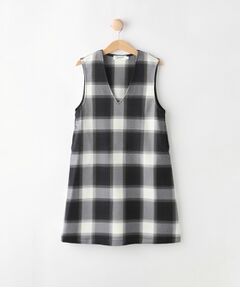 Dessin / デッサン ミニ丈・ひざ丈ワンピース | 【リンクコーデ】チェックジャンパースカート
